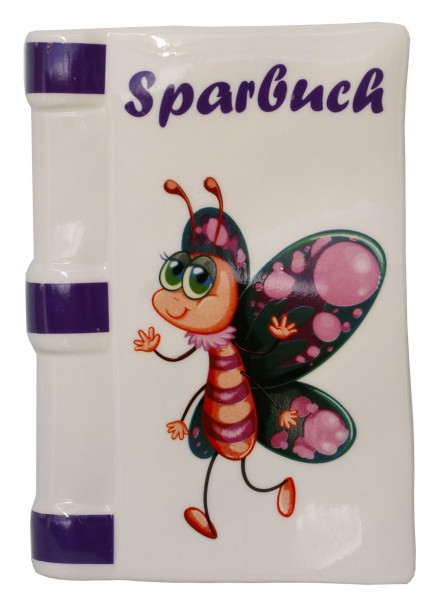 Spardose / Käfer grün-lila