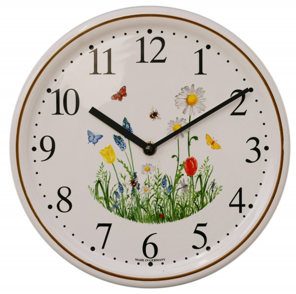 Keramik-Uhr / Frühling