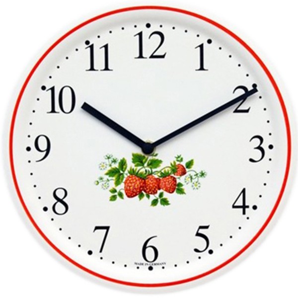 Keramik-Küchenuhr / Erdbeeren