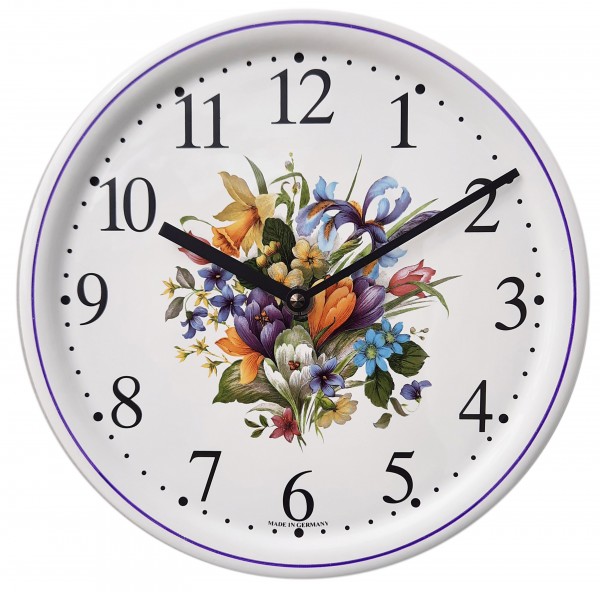 Keramik-Uhr / Blumenstrauß