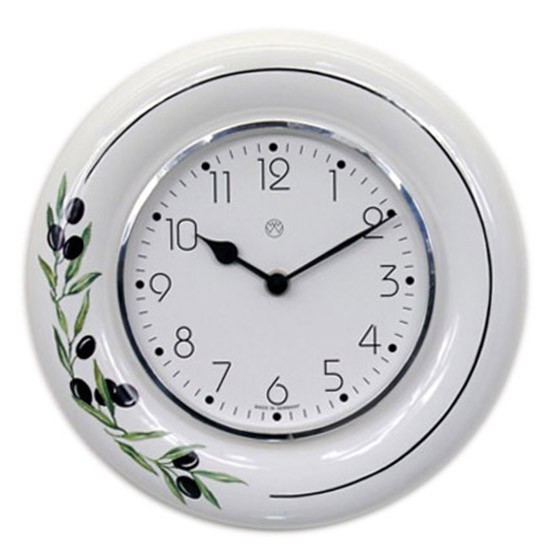 Quarz-Küchenuhr / schwarze Oliven