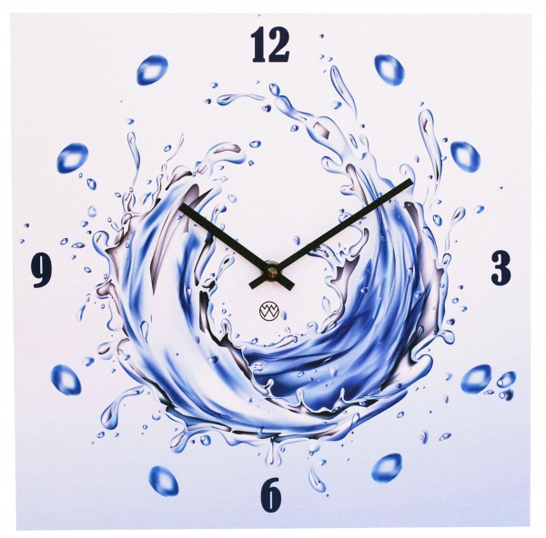 Quarz-Wanduhr / Design Wasser