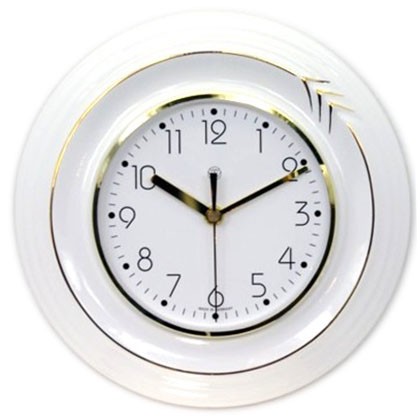 Funk-Küchenuhr, Weiß-Gold