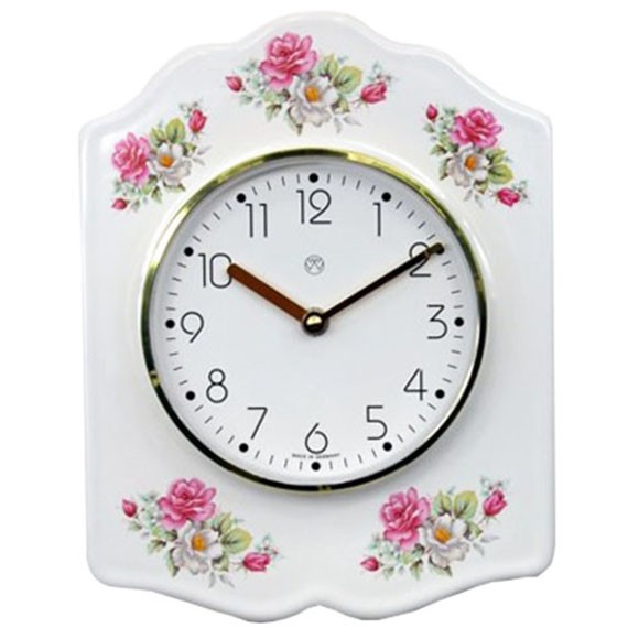 Quarz-Küchenuhr / Rosen