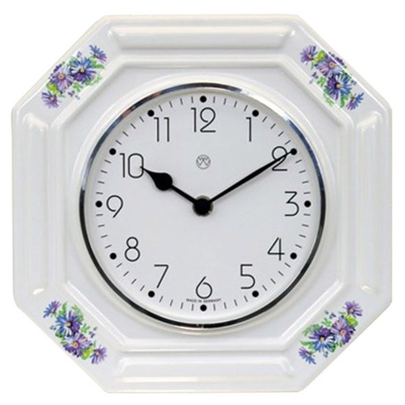 Quarz-Küchenuhr / Strohblumen-Dekor