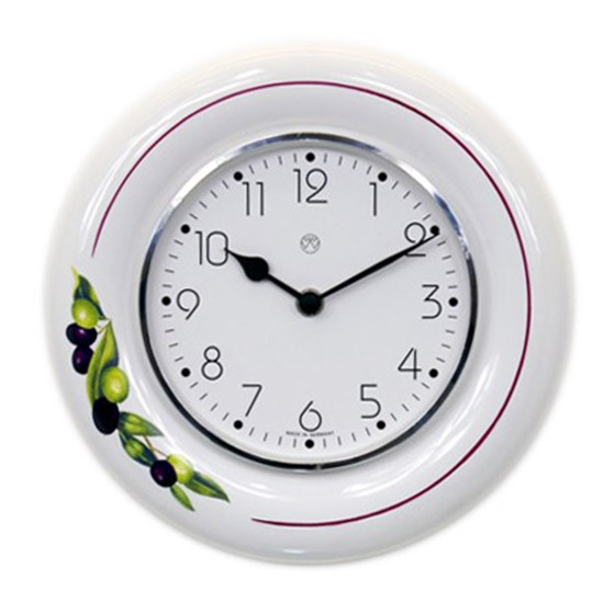 Runde Küchenuhr - Oliven schwarz-grün