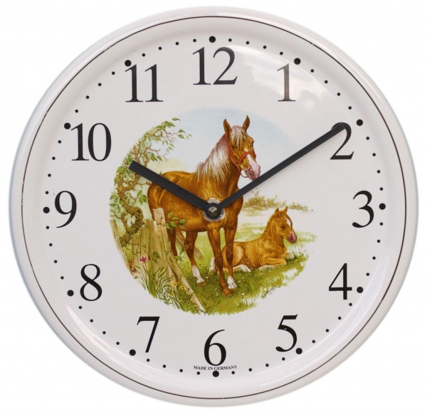 Keramik-Uhr Dekor / Pferd